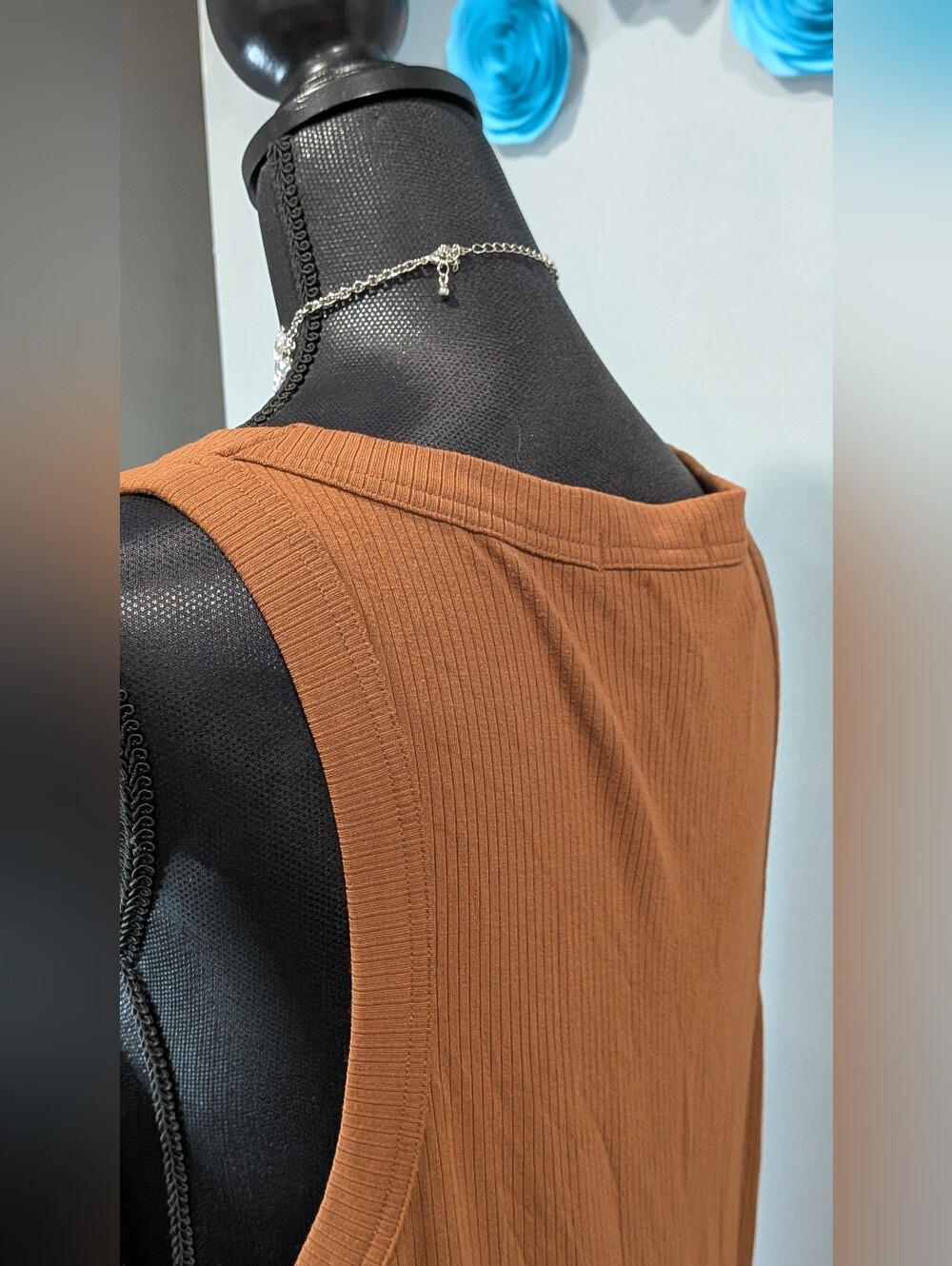 Banana Republic Brown Ribbed Sleeveless Maxi Dress - Picture 5 of 7